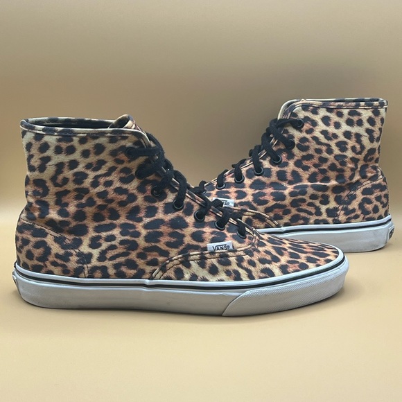 Vans Cheetah Leopard Animal Print High Top Shoes - Women’s Size 9.5 Men’s Size 8 - Picture 1 of 8